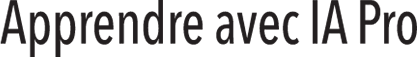 Apprendre avec IA pro - Accueil